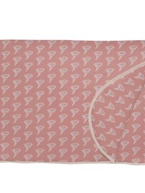 NEW Kickee Pants Print Fluffle Throw Blanket in Blush Happy Tornado
